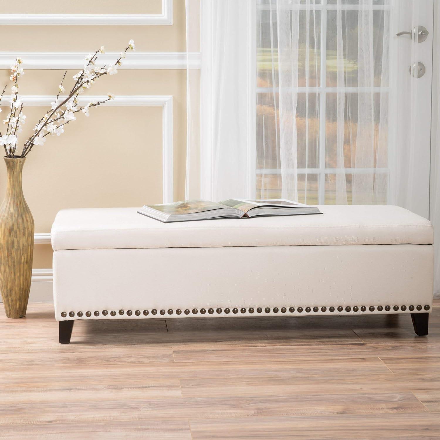 image:imageChristopher Knight Home Isra Fabric Ottoman Beige