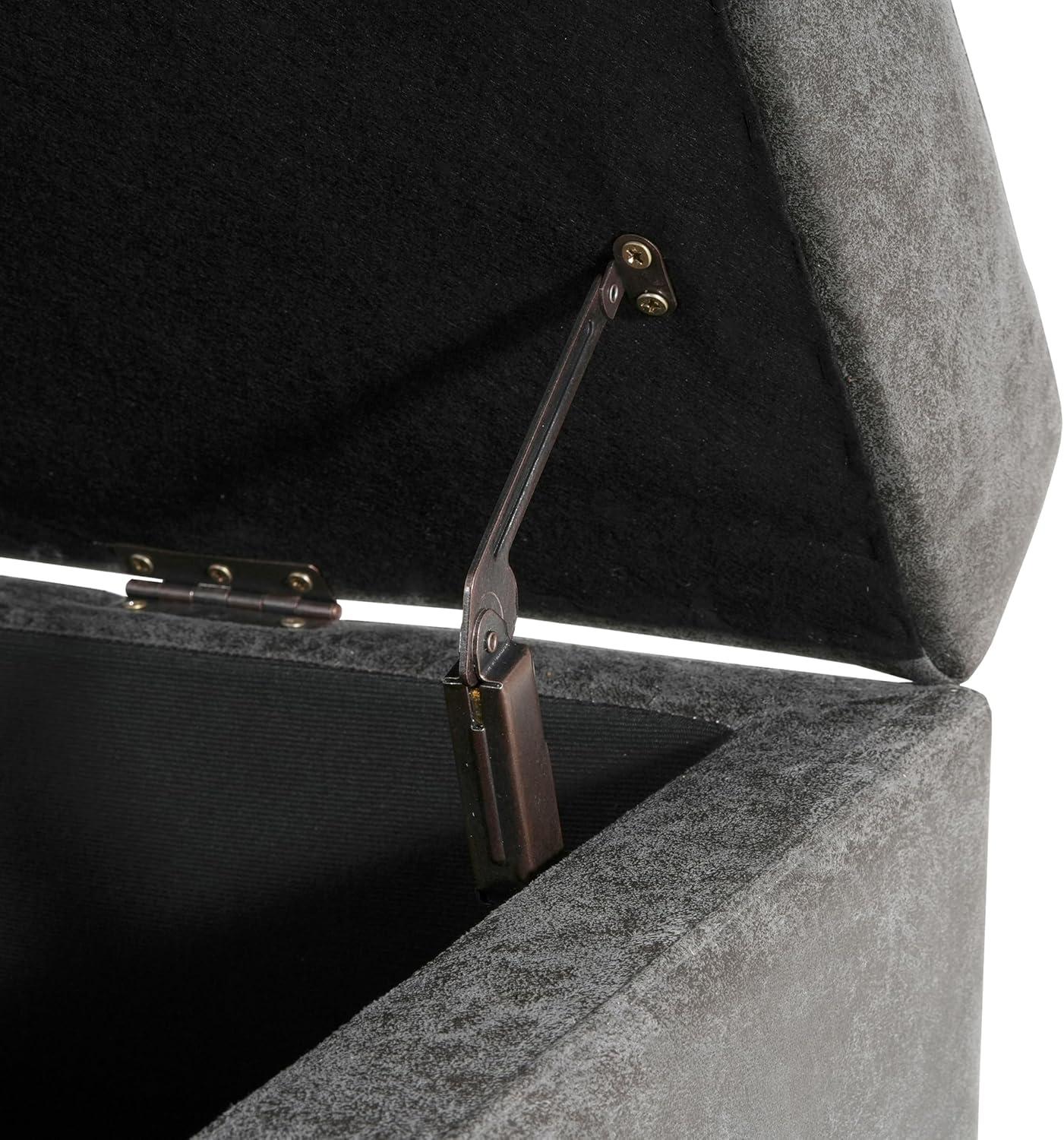 image:imageChristopher Knight Home Kaisa Rectangle Storage Ottoman Wooden Frame Ottoman Bench with Large Seat for Living RoomEntryway Comfy Seating Experience with Dense Foam Padding Dark GreyDark Grey
