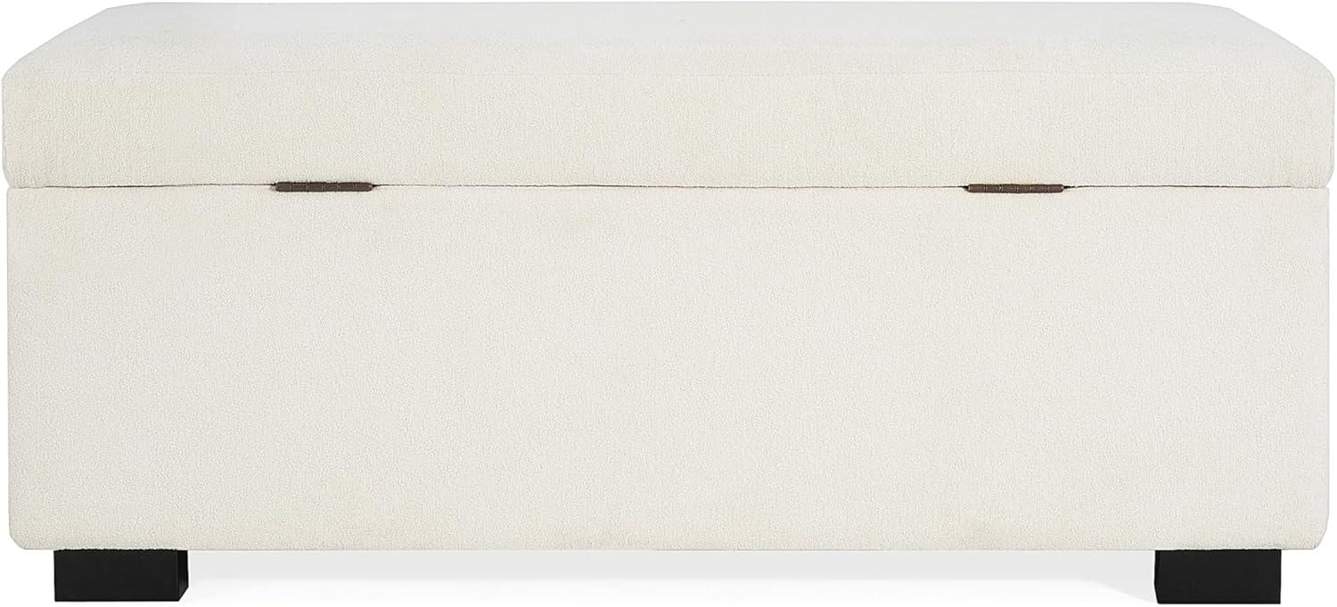 image:imageChristopher Knight Home Kaisa Rectangle Storage Ottoman Wooden Frame Ottoman Bench with Large Seat for Living RoomEntryway Comfy Seating Experience with Dense Foam Padding Dark GreyBeige