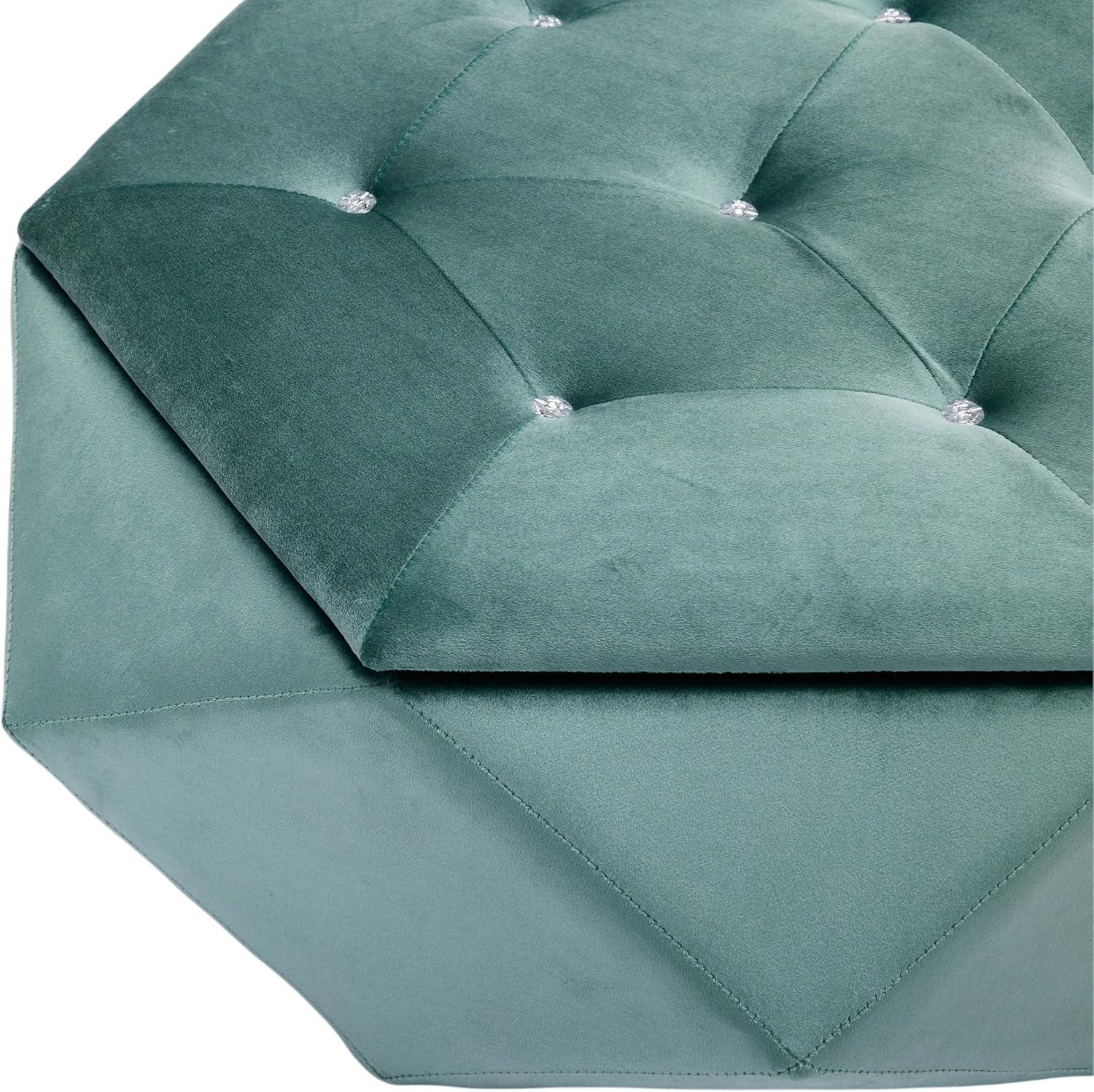 image:imageChristopher Knight Home Kiin Velvet Storage Ottoman Medium Ottoman Foot Rest Foot Stools Ottoman with Storage Living Room Sofa Couch Extra Seat Modern Coffee Table for Home Office PurpleGreen