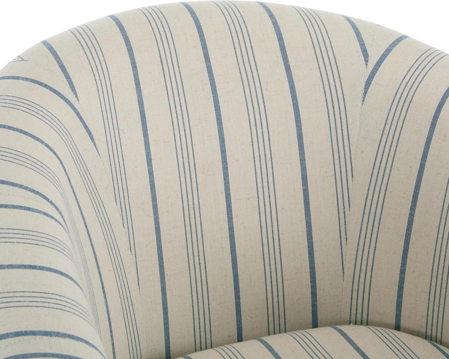 image:imageChristopher Knight Home Lixi Fabric Upholstered Accent Chair Wooden Living Room Barrel Chair Bedroom Comfy Reading Chair Beige and Blue