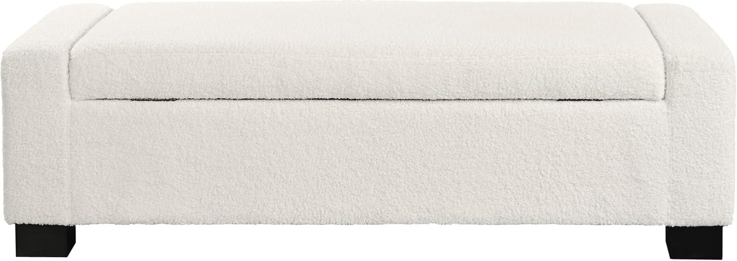 image:imageChristopher Knight Home Maddie Living Room Ottoman with Storage Entryway Boucle Fabric Upholstered Storage Ottoman Bench Rectangular Sofa Foot Stool Bedroom End of Bed Bench Shoe Organizer BeigeBeige
