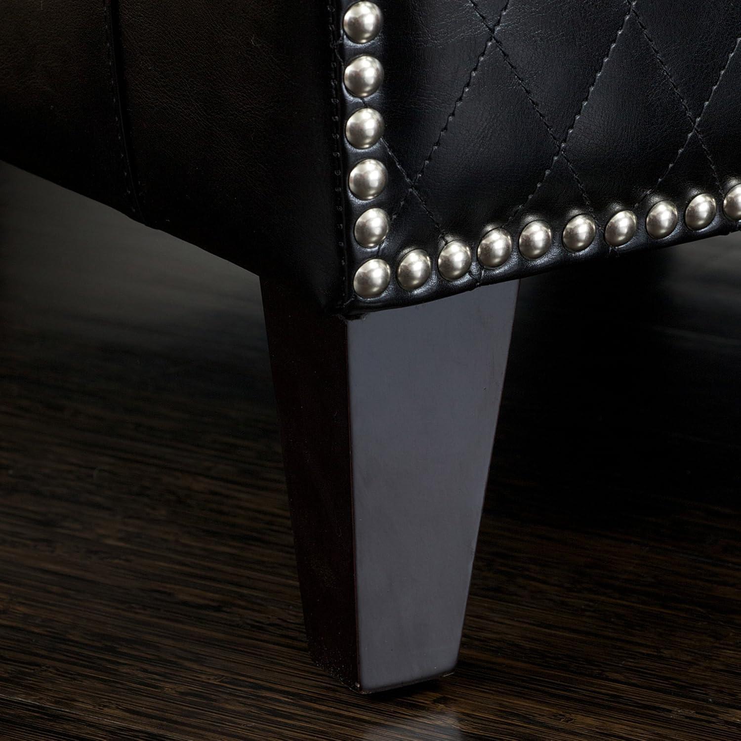 image:imageChristopher Knight Home Mia Bonded Leather Quilted Club Chair Black