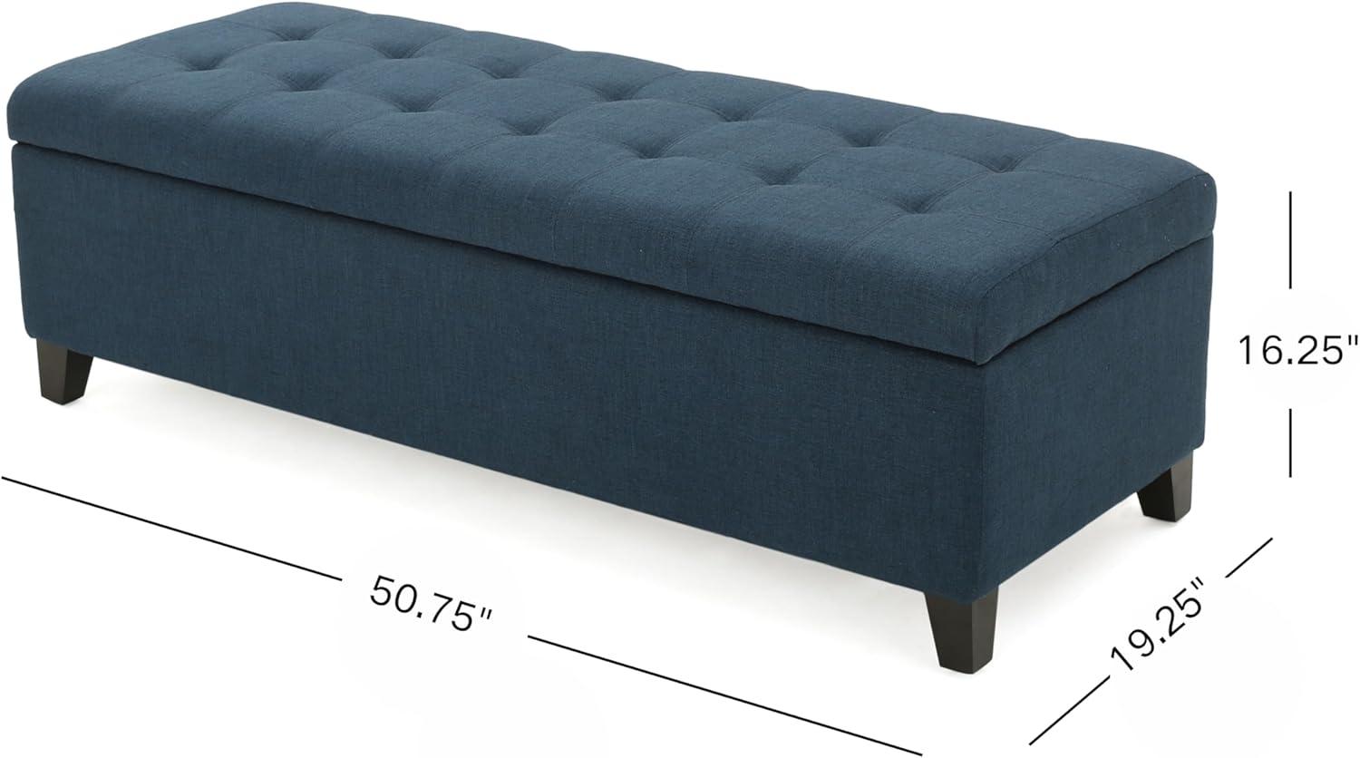 image:imageChristopher Knight Home Mission Fabric Storage Ottoman Dark Blue 1875 x 5050 x 1600 inchesDark Blue fabric