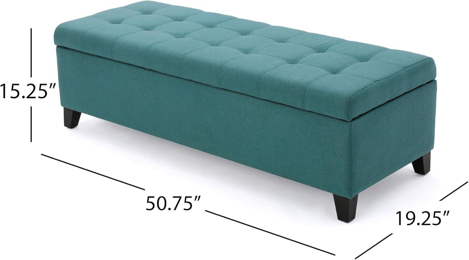 image:imageChristopher Knight Home Mission Fabric Storage Ottoman Dark Blue 1875 x 5050 x 1600 inchesDark Teal fabric