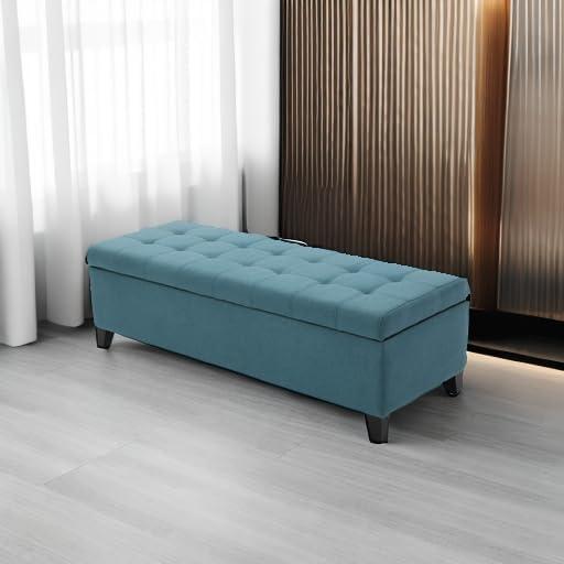 image:imageChristopher Knight Home Mission Fabric Storage Ottoman Dark Blue 1875 x 5050 x 1600 inchesDark Teal fabric