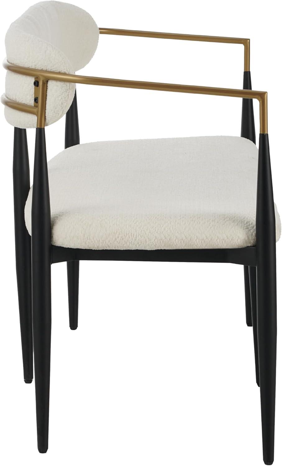 image:imageChristopher Knight Home Names Modern Metal Loveseat Living Room Boucle Fabric Upholstered Settee Curved Open Backrest 2Seater Sofa Cozy Couch for BedroomApartmentHome Office Black Gold Beige