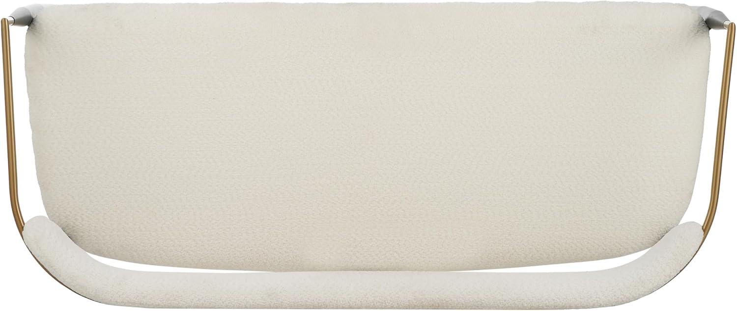 image:imageChristopher Knight Home Names Modern Metal Loveseat Living Room Boucle Fabric Upholstered Settee Curved Open Backrest 2Seater Sofa Cozy Couch for BedroomApartmentHome Office Black Gold Beige