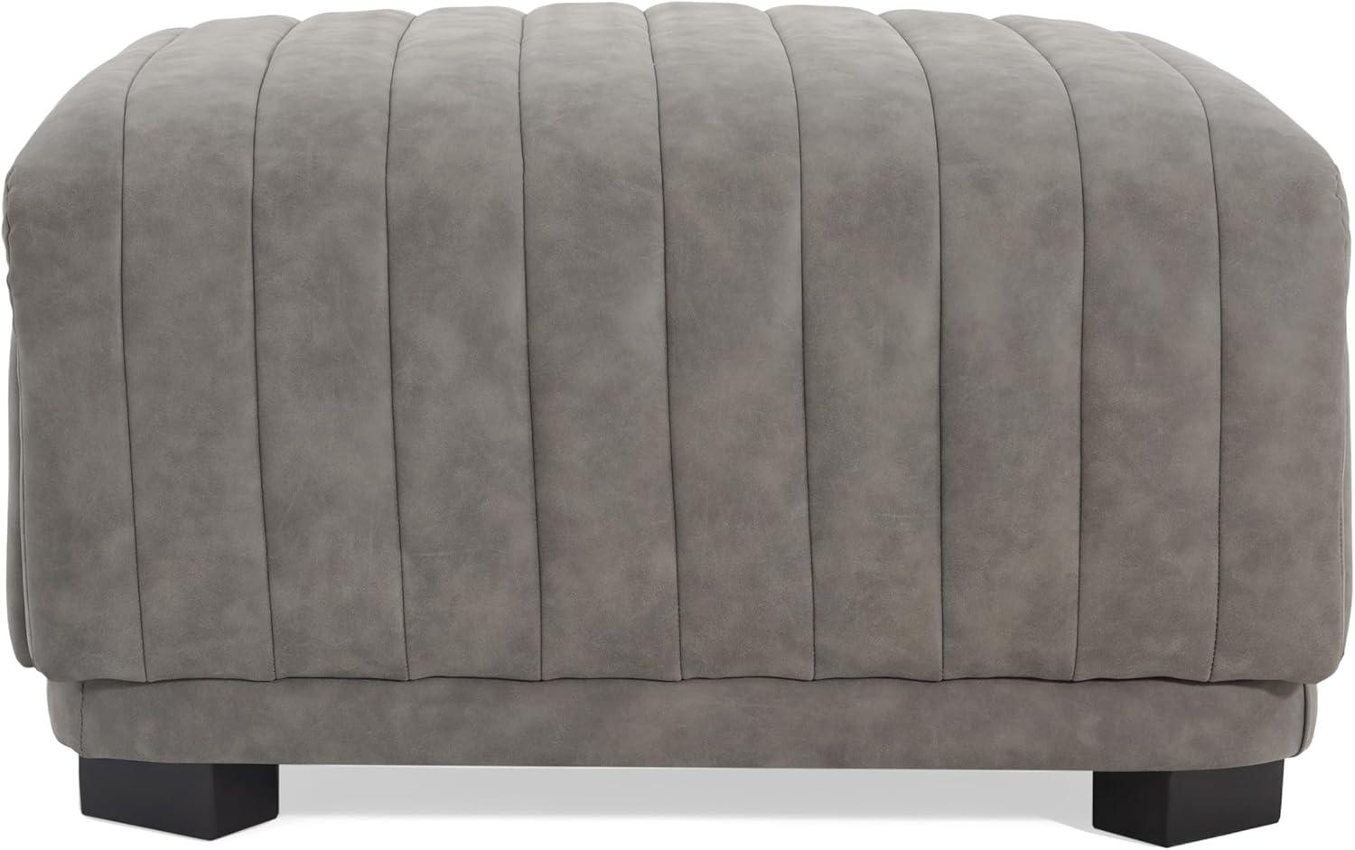 image:imageChristopher Knight Home Reyno Upholstered Ottoman with Storage for Living Room Faux Leather Storage Ottoman Foot Rest with Side Drawers Modern Square Coffee Table with Wooden Frame Grey