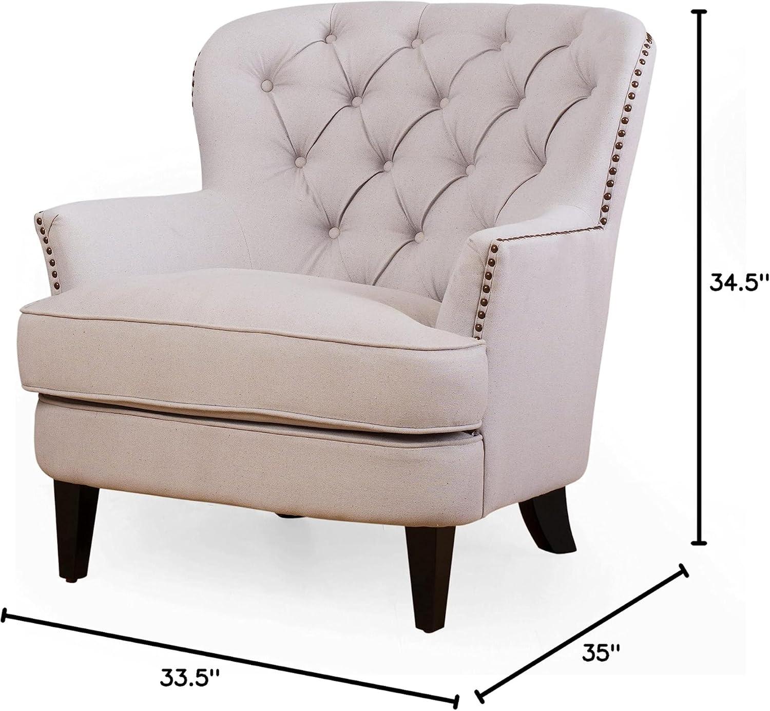 image:imageChristopher Knight Home Tafton Fabric Club Chair Light BlueWhite