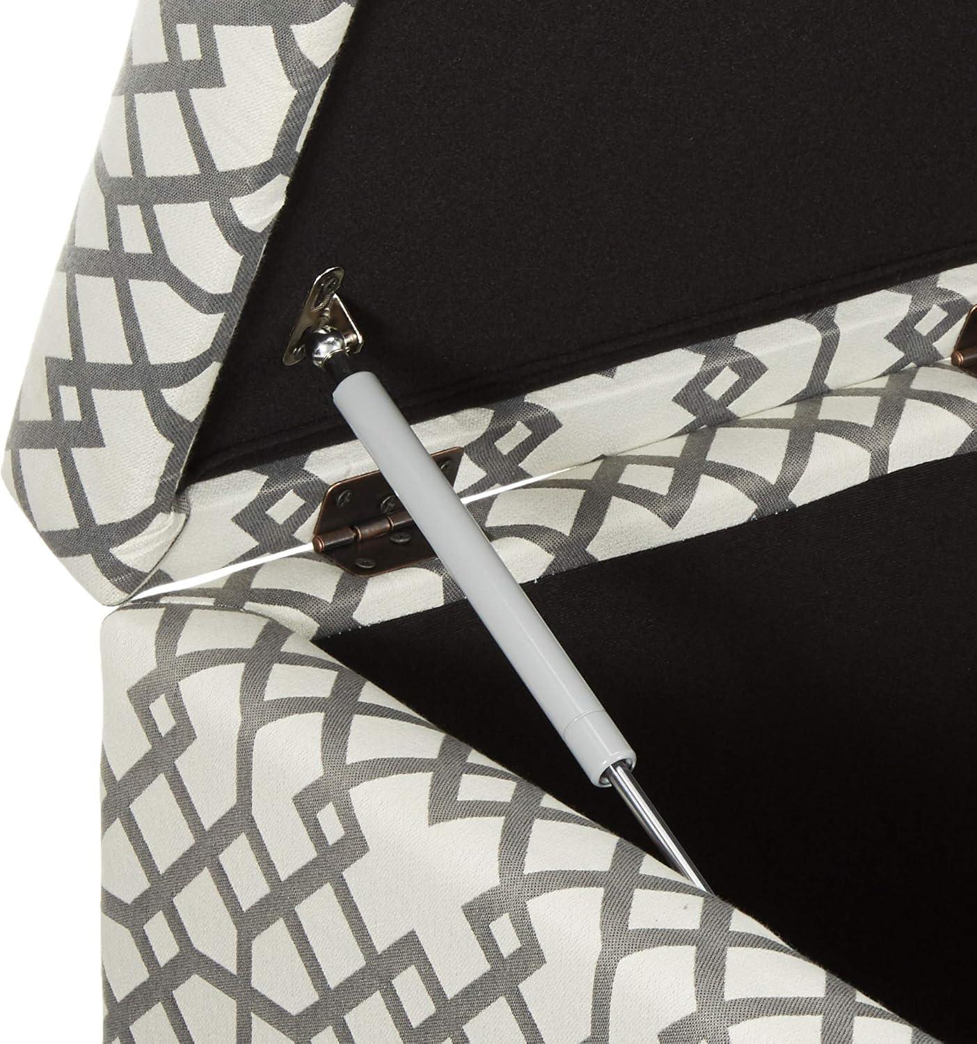 image:imageChristopher Knight Home Tempe Fabric Storage Ottoman Grey Geometric Patterned