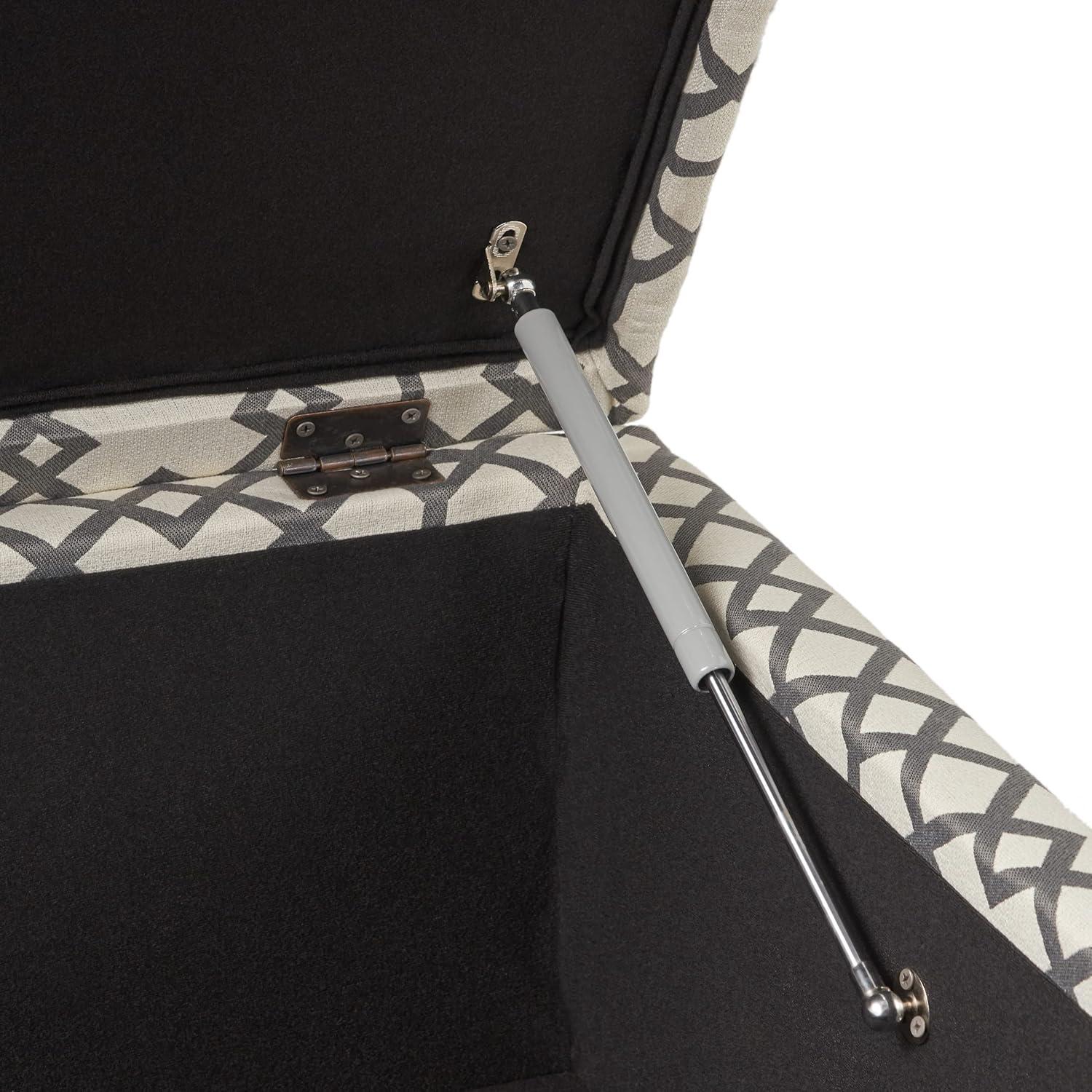 image:imageChristopher Knight Home Tempe Fabric Storage Ottoman Grey Geometric Patterned