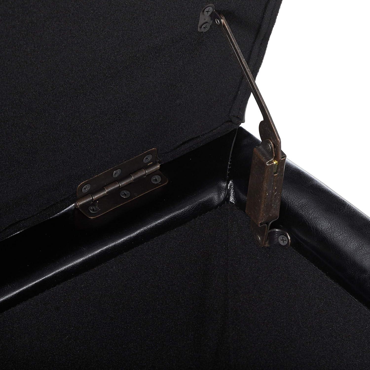 image:imageChristopher Knight Home York Bonded Leather Storage Ottoman Bench Black