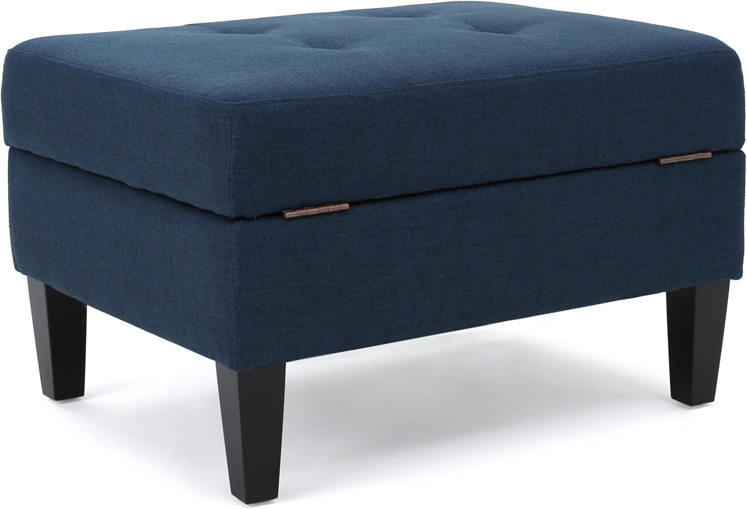 image:imageChristopher Knight Home Zahra Fabric Storage Ottoman Dark Blue