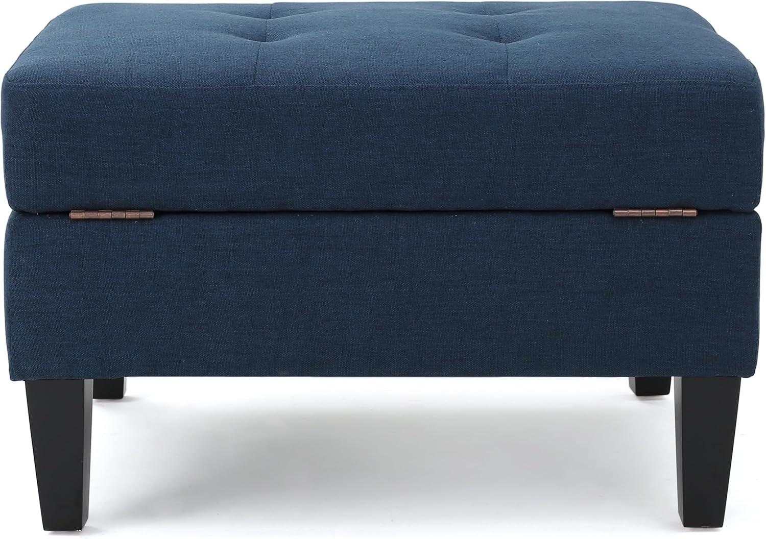 image:imageChristopher Knight Home Zahra Fabric Storage Ottoman Dark Blue