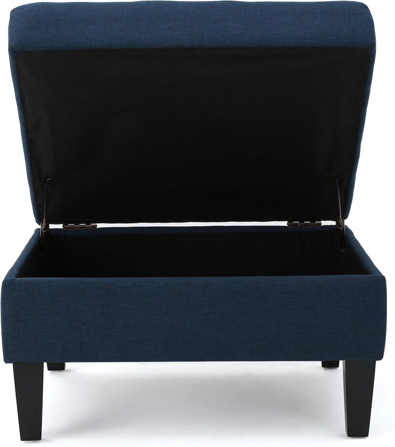 image:imageChristopher Knight Home Zahra Fabric Storage Ottoman Dark Blue