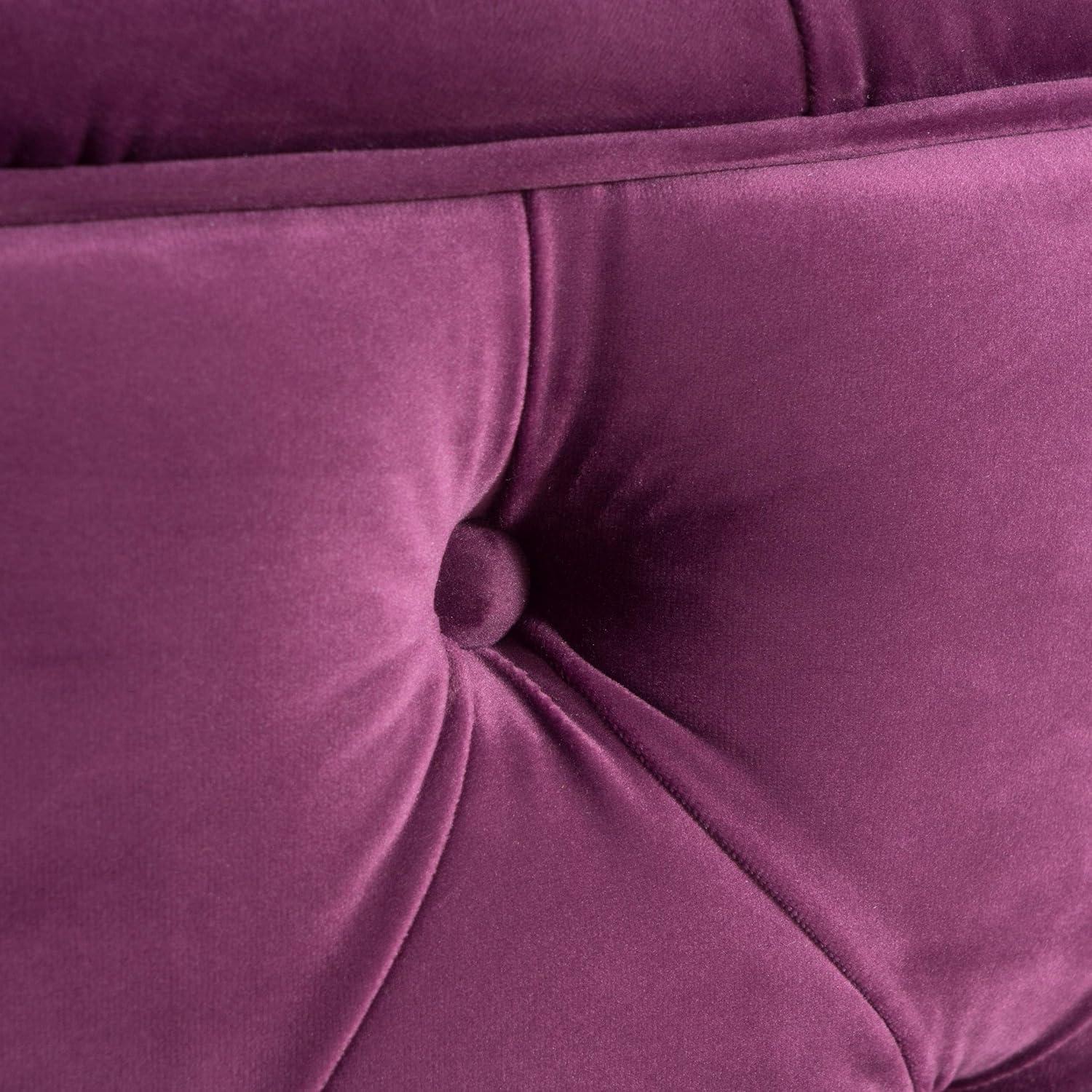 image:imageChristopher Knight Home Zelfa Velvet Ottoman Fuchsia Round