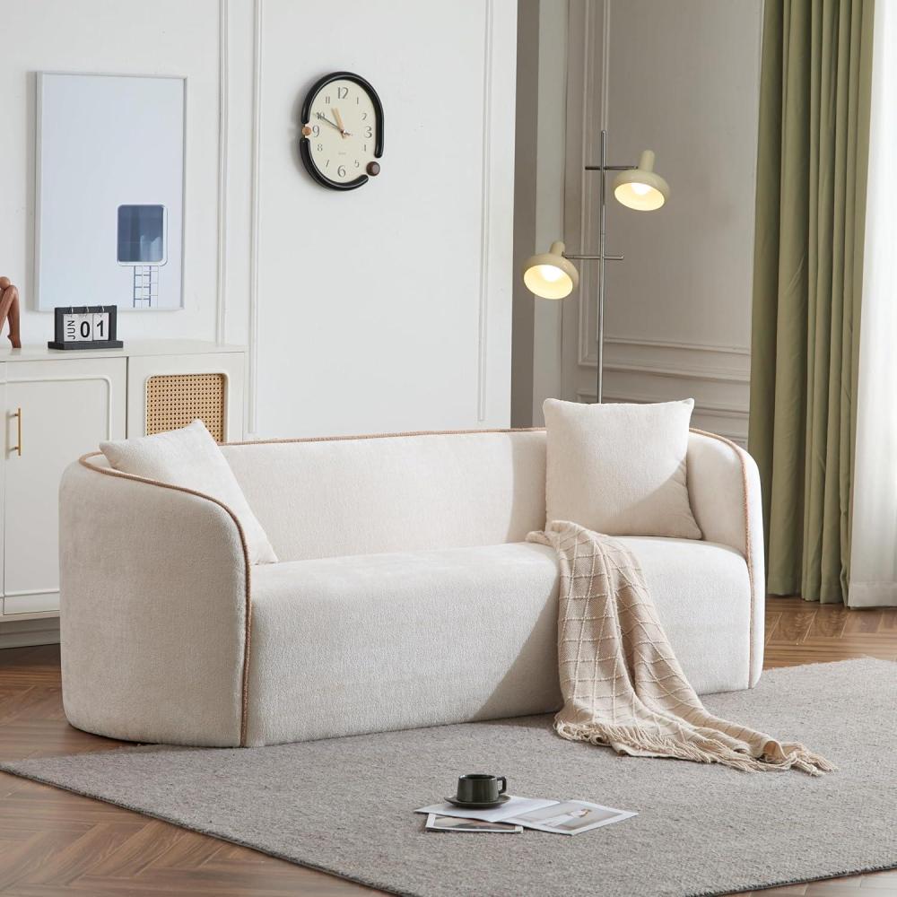 image:imageChristopher Knight Home Audie Modern Minimalist Living Room Boucle Fabric Upholstered 3Seater Sofa CouchErgonomic Lounge Couch SeatingSoft Padded CushionWooden FrameBedroomHome OfficeWhiteBeige