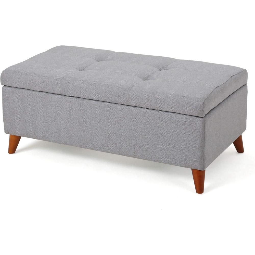 image:imageChristopher Knight Home Harper Fabric Storage Ottoman Light Grey