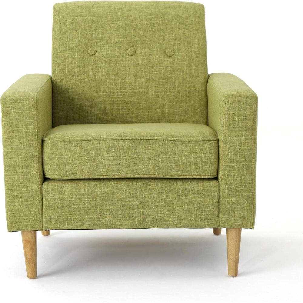 image:imageChristopher Knight Home Sawyer MidCentury Modern Fabric Club Chair Muted Green Natural