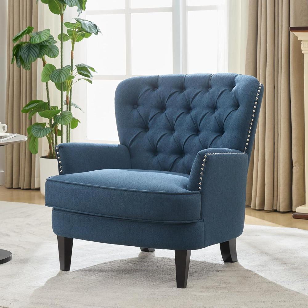 image:imageChristopher Knight Home Tafton Fabric Club Chair Dark Blue 35D x 335W x 345H in