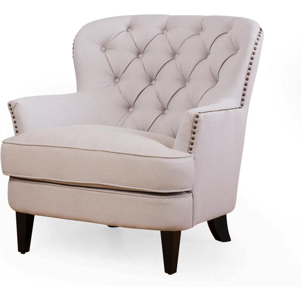 image:imageChristopher Knight Home Tafton Fabric Club Chair Light BlueWhite