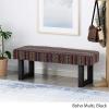 Cassie Boho Fabric Bench, Black Print(Dark Multicolored)