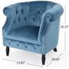 Christopher Knight Home Akira Velvet Club Chair, Aqua(Aqua)