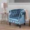 Christopher Knight Home Akira Velvet Club Chair, Aqua(Aqua)