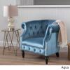 Christopher Knight Home Akira Velvet Club Chair, Aqua(Aqua)