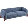 Christopher Knight Home Almab 82 Inches Sofa Couch, Cozy Boucle Upholstered 3-Seater Sofa, Wood Frame Couch, Comfy Couches for Living Room and Office, Modern Sofa, Lounge Seating, Navy Blue(Navy Blue)