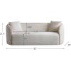 Christopher Knight Home Audie Modern Minimalist Living Room Boucle Fabric Upholstered 3-Seater Sofa Couch,Ergonomic Lounge Couch Seating,Soft Padded Cushion,Wooden Frame,Bedroom/Home Office,White(Beige)