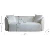 Christopher Knight Home Audie Modern Minimalist Living Room Boucle Fabric Upholstered 3-Seater Sofa Couch,Ergonomic Lounge Couch Seating,Soft Padded Cushion,Wooden Frame,Bedroom/Home Office,White(White)