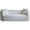 Christopher Knight Home Audie Modern Minimalist Living Room Boucle Fabric Upholstered 3-Seater Sofa Couch,Ergonomic Lounge Couch Seating,Soft Padded Cushion,Wooden Frame,Bedroom/Home Office,White(White)
