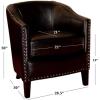 Christopher Knight Home Austin Leather Club Chair, Black