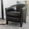 Christopher Knight Home Austin Leather Club Chair, Black