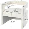 Christopher Knight Home Bertha Velvet Accent Chair, Curved Upholstered Club Chair, Comfy Barrel Chair for Living Room Bedroom Reception Room, Comfy Armchair, No Assembly Needed, Ivory White(Ivory White)