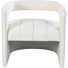 Christopher Knight Home Bertha Velvet Accent Chair, Curved Upholstered Club Chair, Comfy Barrel Chair for Living Room Bedroom Reception Room, Comfy Armchair, No Assembly Needed, Ivory White(Ivory White)