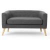 Christopher Knight Home Bridie Mid-Century Modern Loveseat, Grey Fabric