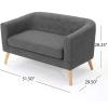 Christopher Knight Home Bridie Mid-Century Modern Loveseat, Grey Fabric