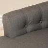 Christopher Knight Home Byrnes Fabric Club Chair, Dark Gray 33.5D x 33.75W x 37.25H in