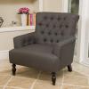 Christopher Knight Home Byrnes Fabric Club Chair, Dark Gray 33.5D x 33.75W x 37.25H in