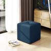 Christopher Knight Home Cayla Fabric Square Ottoman, Navy Blue