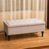 Christopher Knight Home Chantelle Fabric Storage Ottoman, Mixed Grey