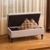 Christopher Knight Home Chantelle Fabric Storage Ottoman, Mixed Grey