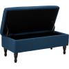 Christopher Knight Home Chantelle Fabric Storage Ottoman, Navy Blue
