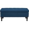 Christopher Knight Home Chantelle Fabric Storage Ottoman, Navy Blue