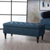 Christopher Knight Home Chantelle Fabric Storage Ottoman, Navy Blue