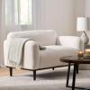 Christopher Knight Home Chaparral Loveseat – Boucle Fabric – White/Matte Black