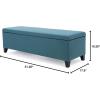 Christopher Knight Home Cleo Fabric Storage Ottoman, Dark Teal